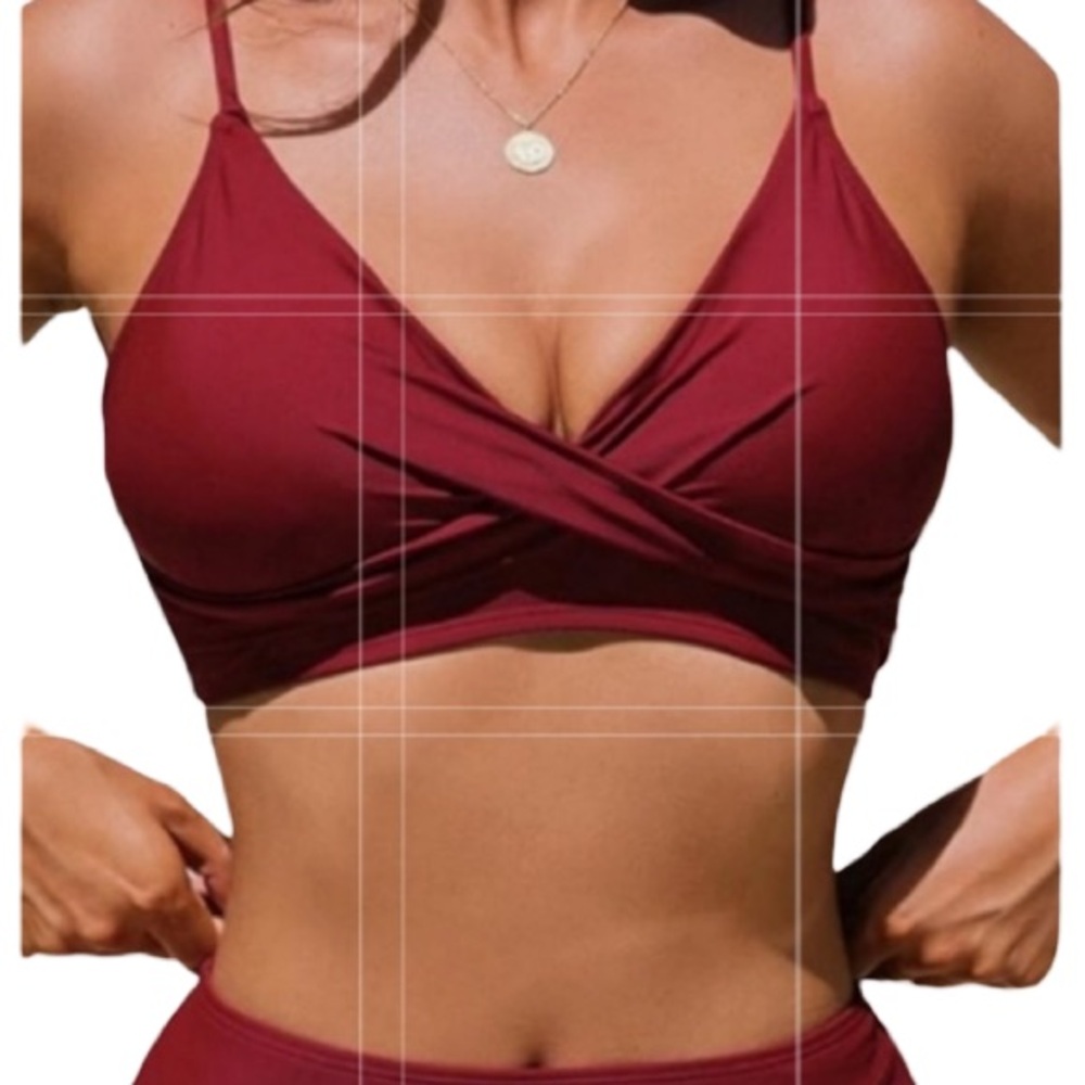 Beachsissi Burgundy Red Bikini Set